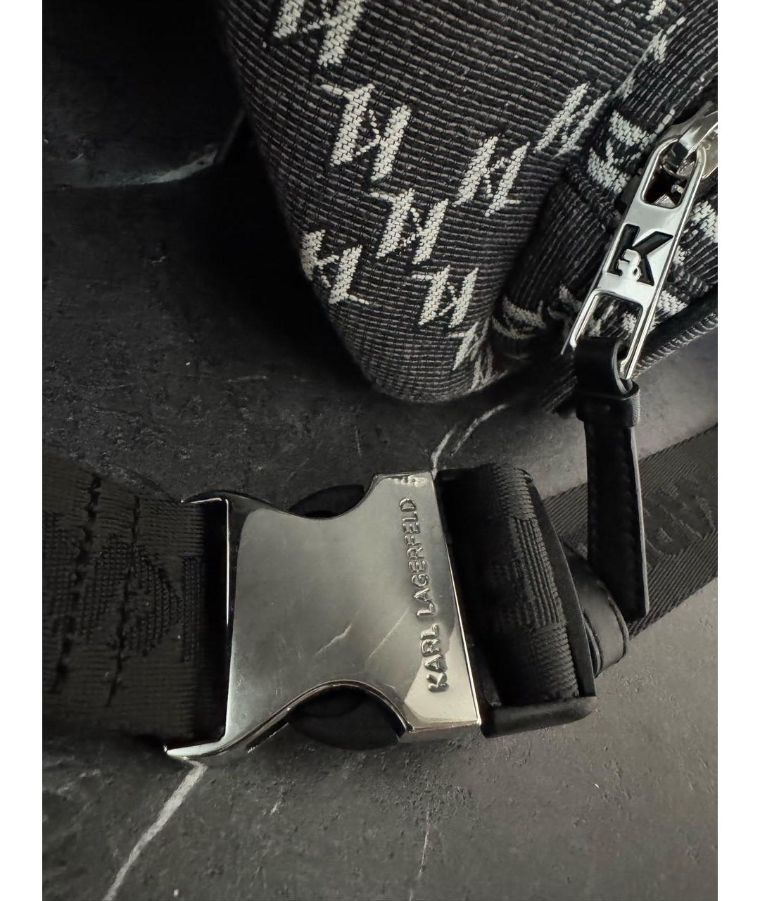 KARL LAGERFELD Антрацитовая поясная сумка, фото 8