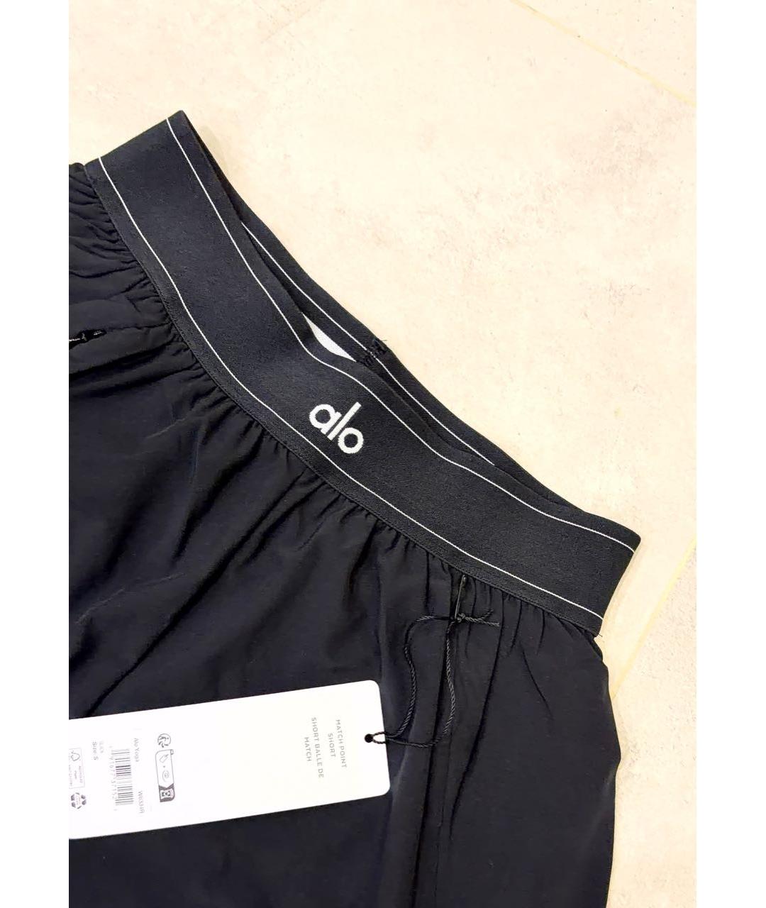 ALO YOGA Черные полиэстеровые шорты, фото 3