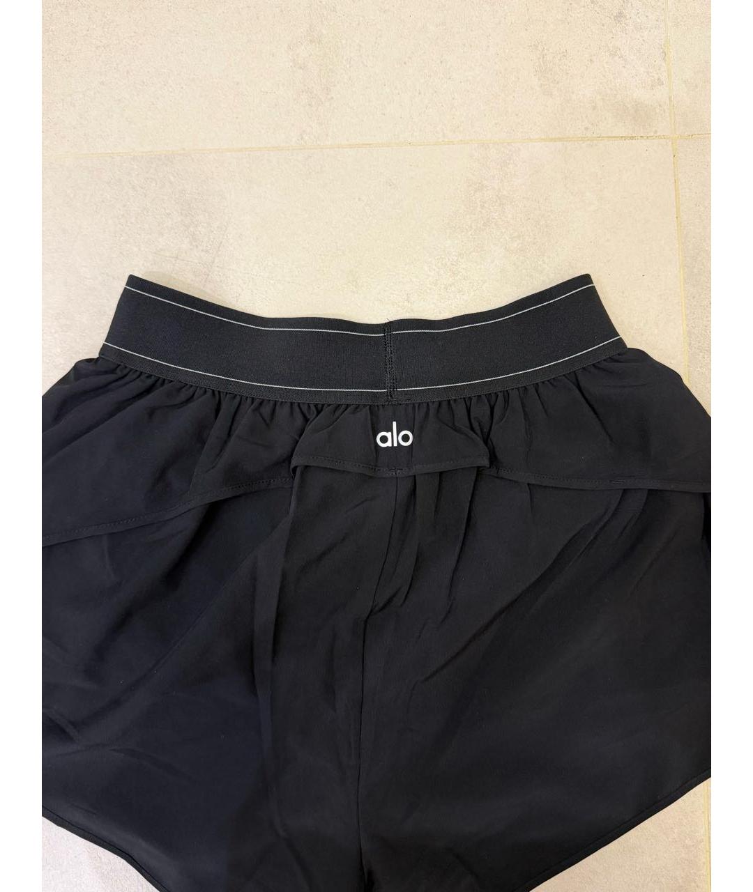ALO YOGA Черные полиэстеровые шорты, фото 4