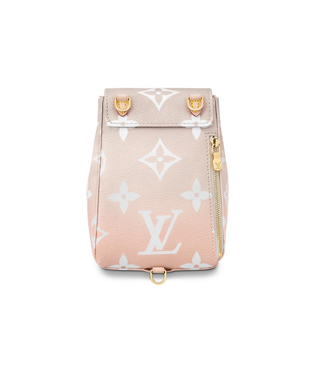 LOUIS VUITTON Розовый кожаный рюкзак, фото 3