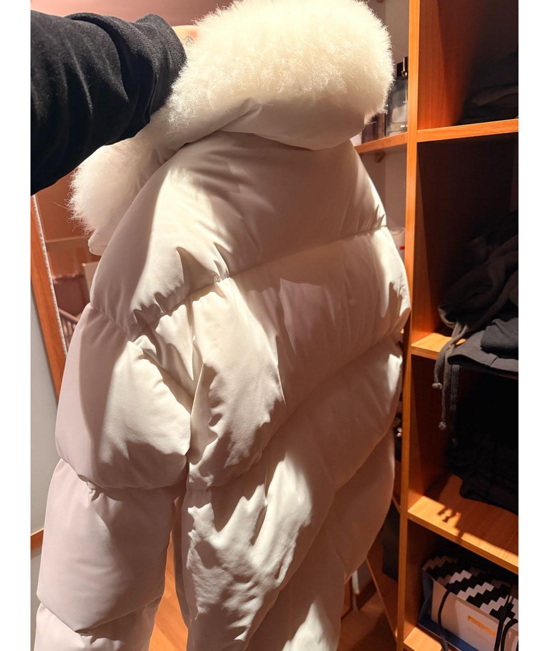 YVES SALOMON Белая хлопко-эластановая куртка, фото 2