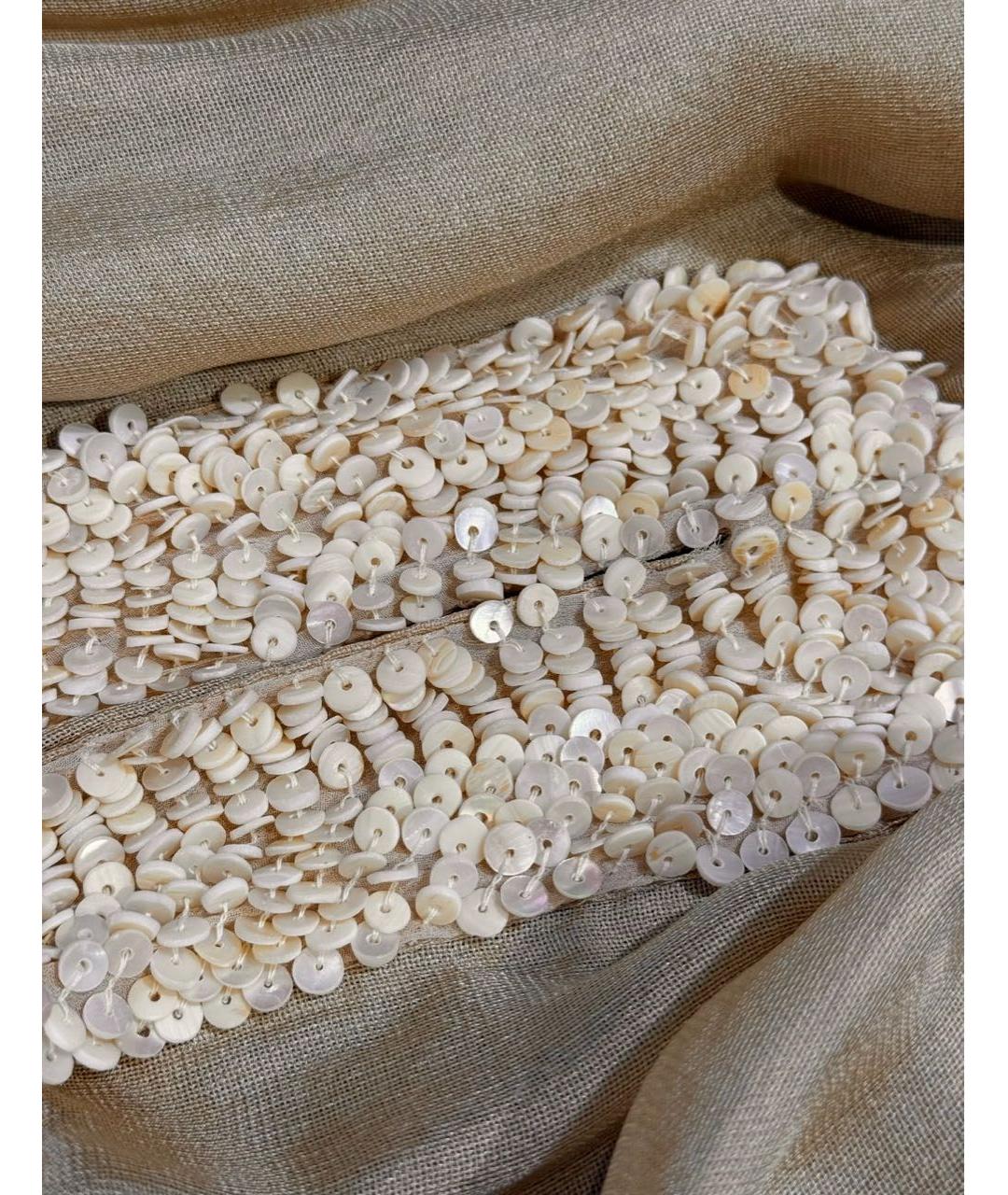 RALPH LAUREN Бежевая шелковая блузы, фото 4