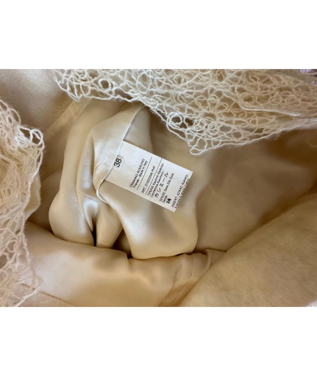 ERMANNO SCERVINO Бежевое шерстяное повседневное платье, фото 5