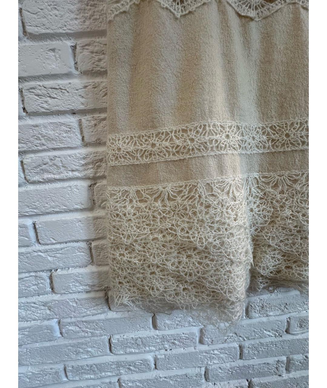 ERMANNO SCERVINO Бежевое шерстяное повседневное платье, фото 6