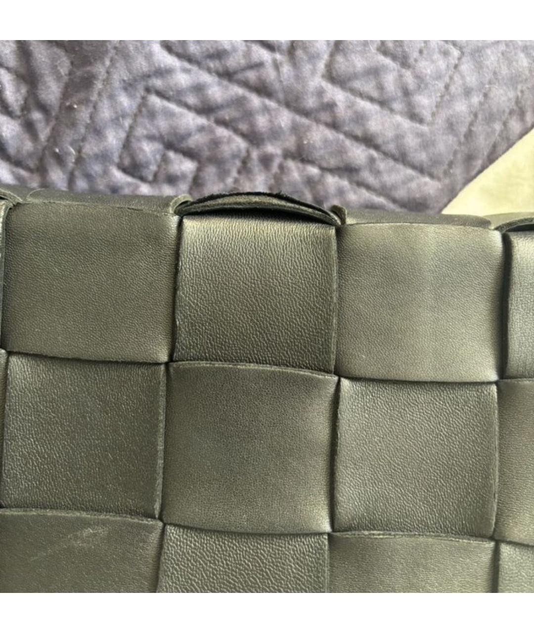 BOTTEGA VENETA Черная кожаная сумка через плечо, фото 6