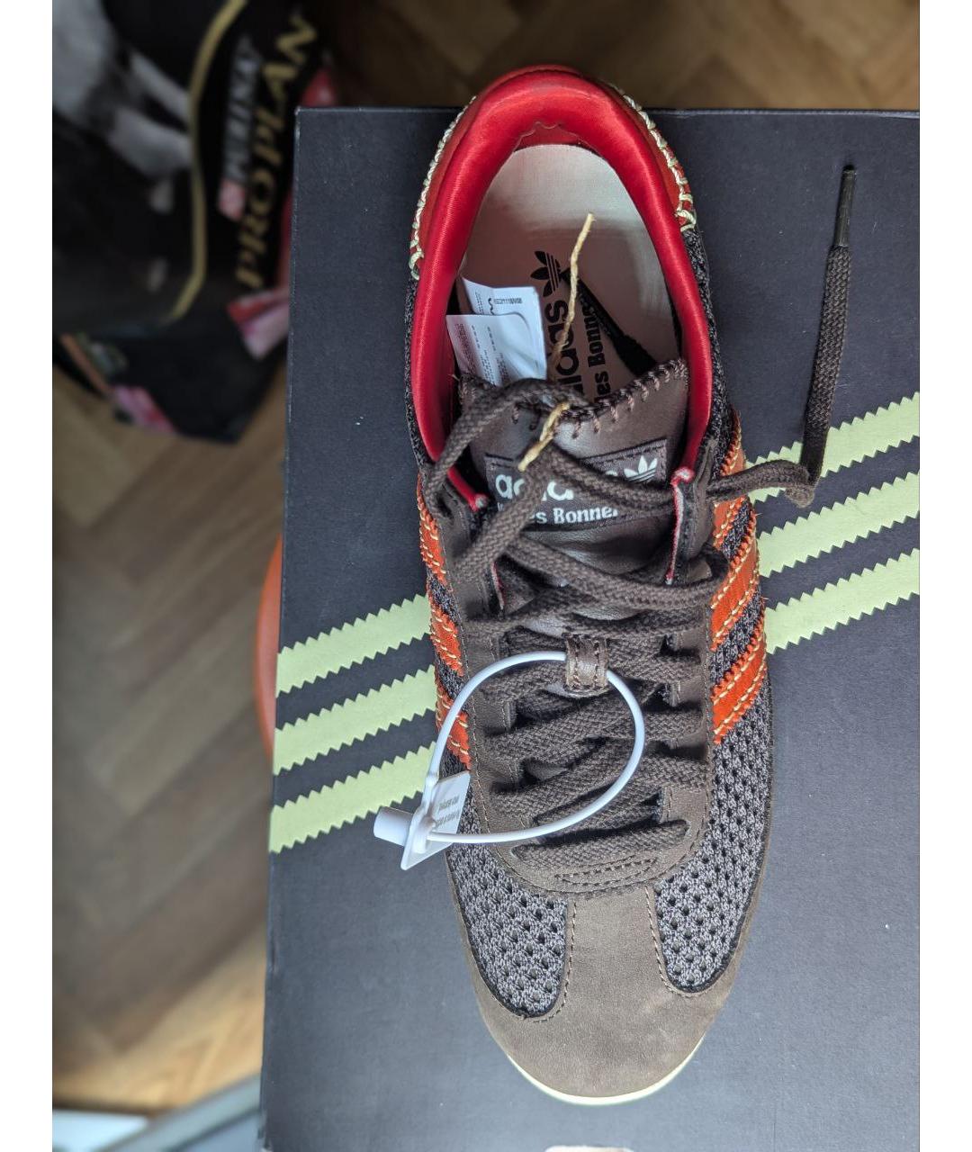 ADIDAS Коричневые замшевые кроссовки, фото 3