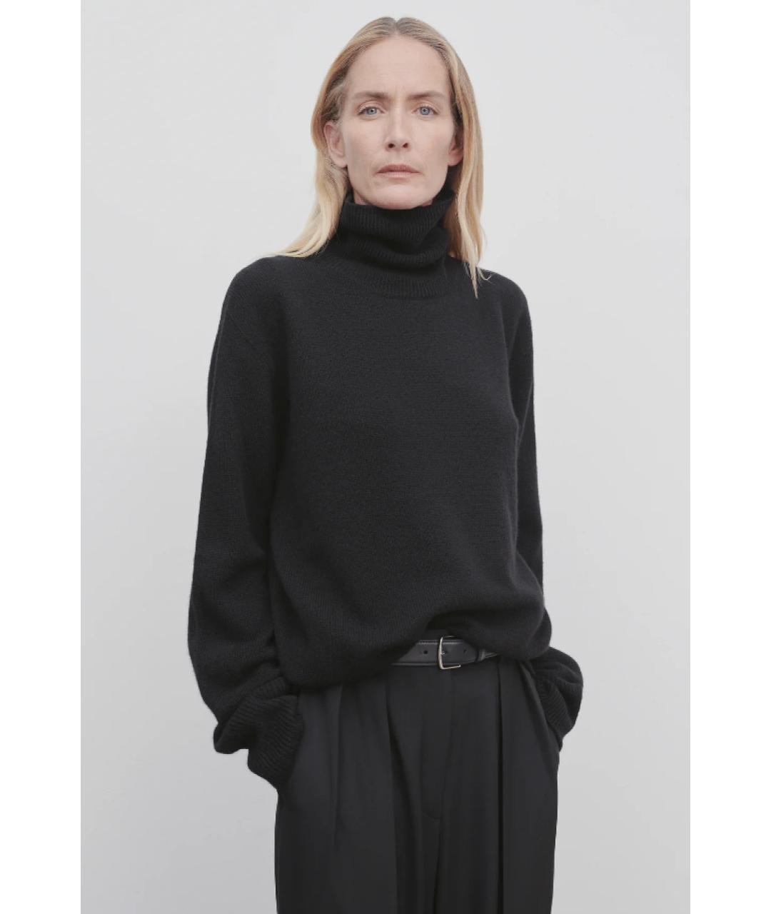 THE ROW Черная шерстяная водолазка, фото 3