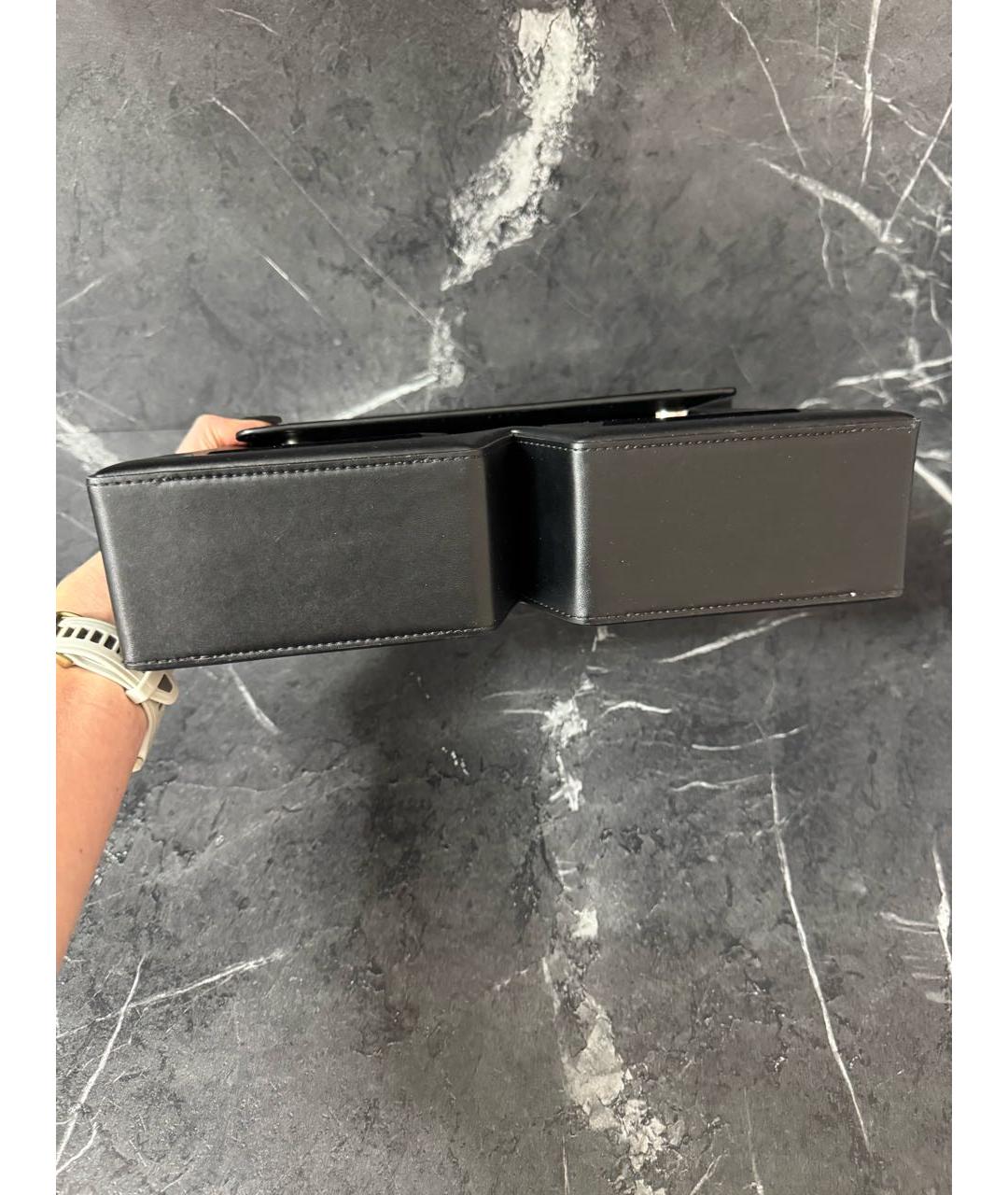 KARL LAGERFELD Черная кожаная сумка через плечо, фото 5