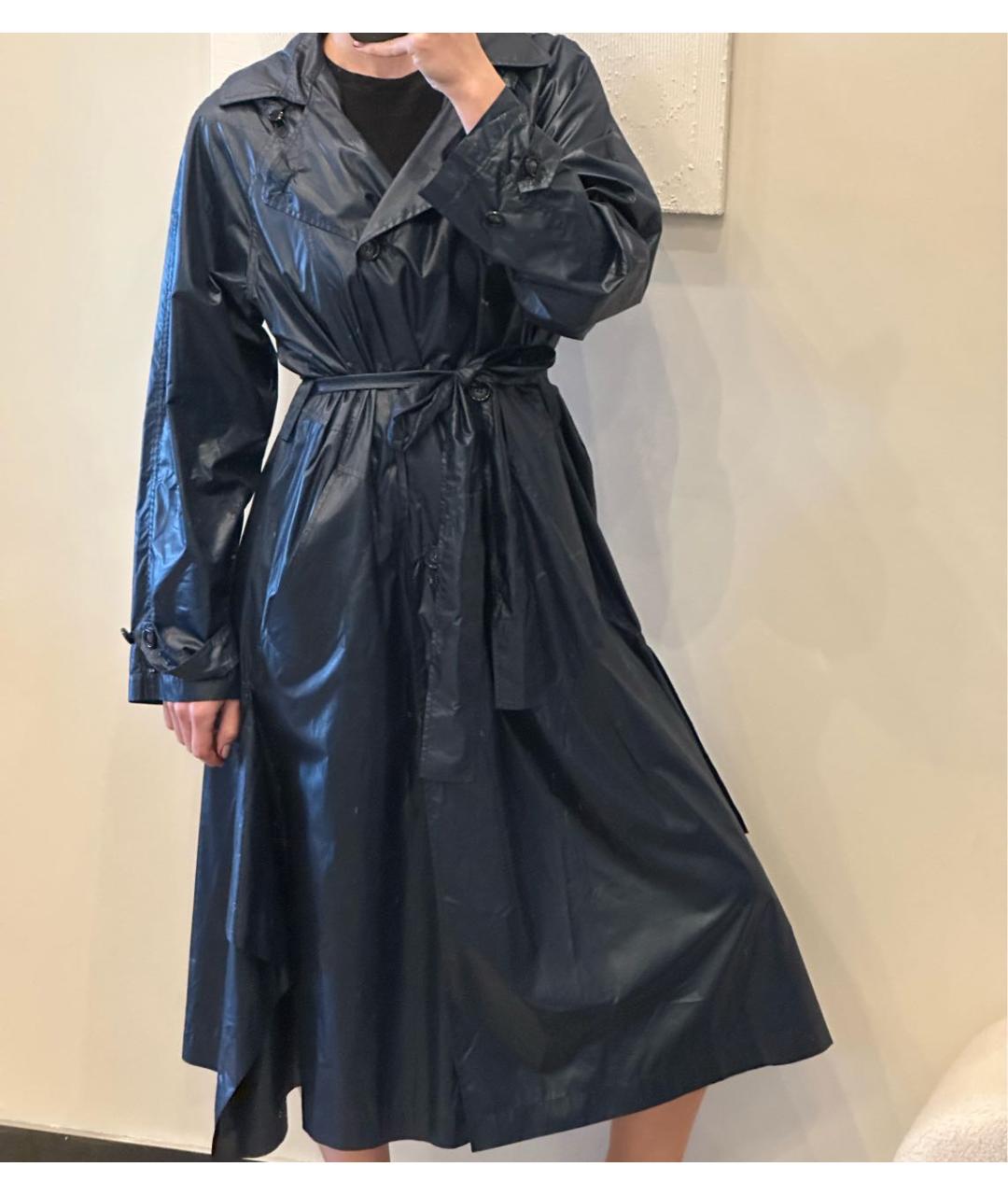 SPORT MAX CODE Темно-синий синтетический тренч/плащ, фото 2