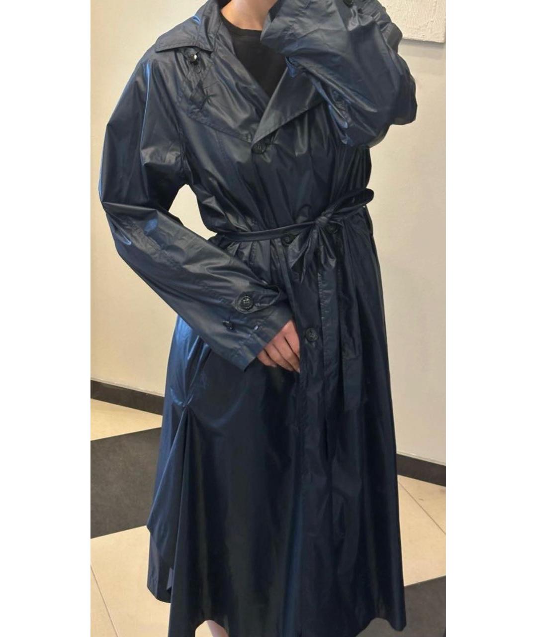 SPORT MAX CODE Темно-синий синтетический тренч/плащ, фото 5
