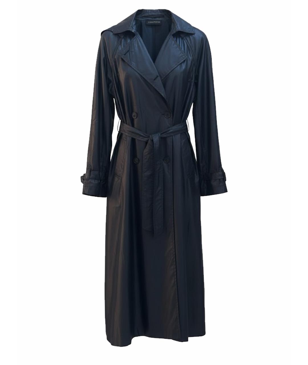 SPORT MAX CODE Темно-синий синтетический тренч/плащ, фото 8