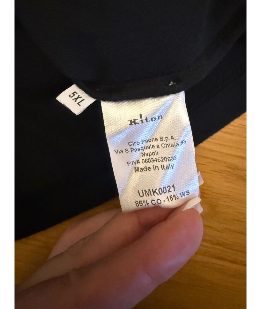 KITON Черный хлопковый джемпер / свитер, фото 3