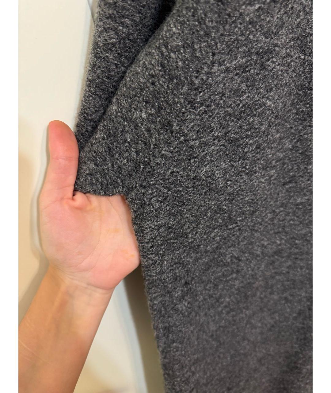 COS Серое шерстяное повседневное платье, фото 8