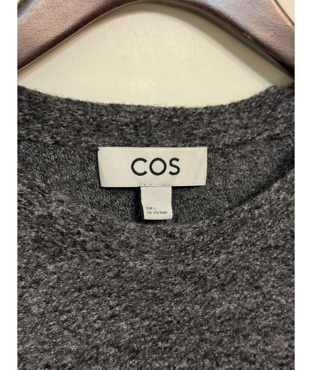 COS Серое шерстяное повседневное платье, фото 3