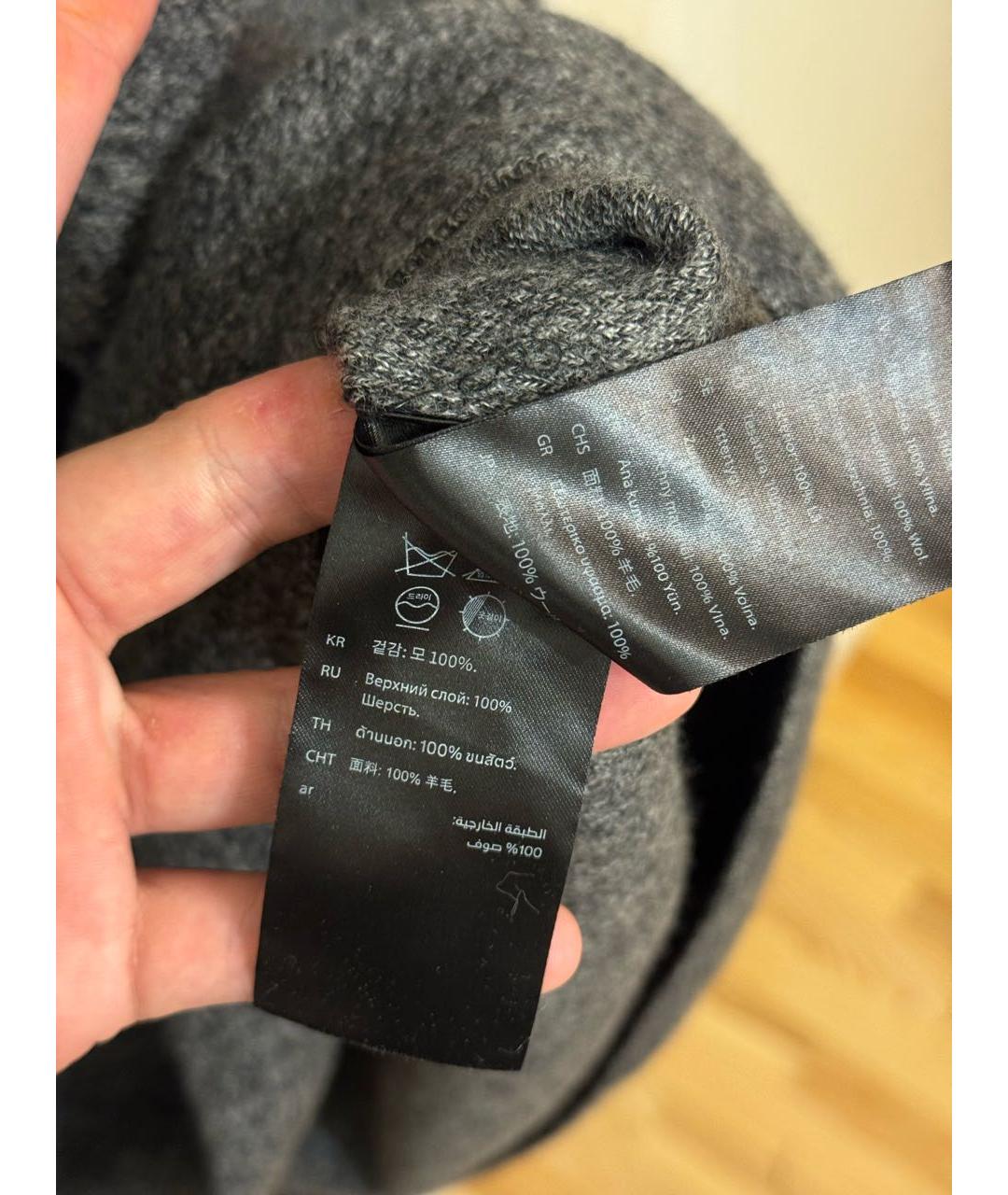 COS Серое шерстяное повседневное платье, фото 4