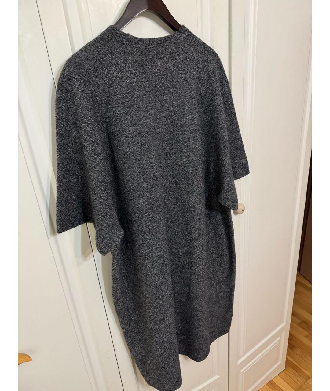 COS Серое шерстяное повседневное платье, фото 7
