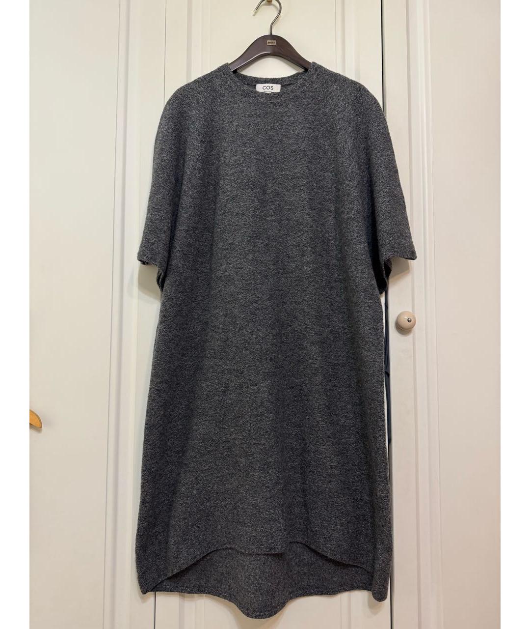 COS Серое шерстяное повседневное платье, фото 2