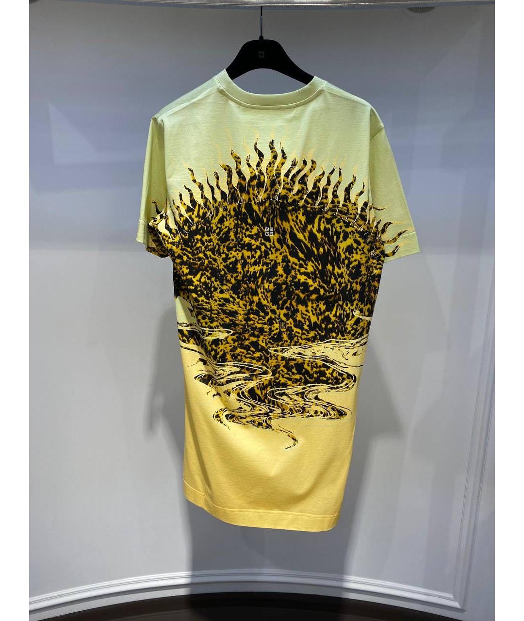 GIVENCHY Желтое хлопковое повседневное платье, фото 2