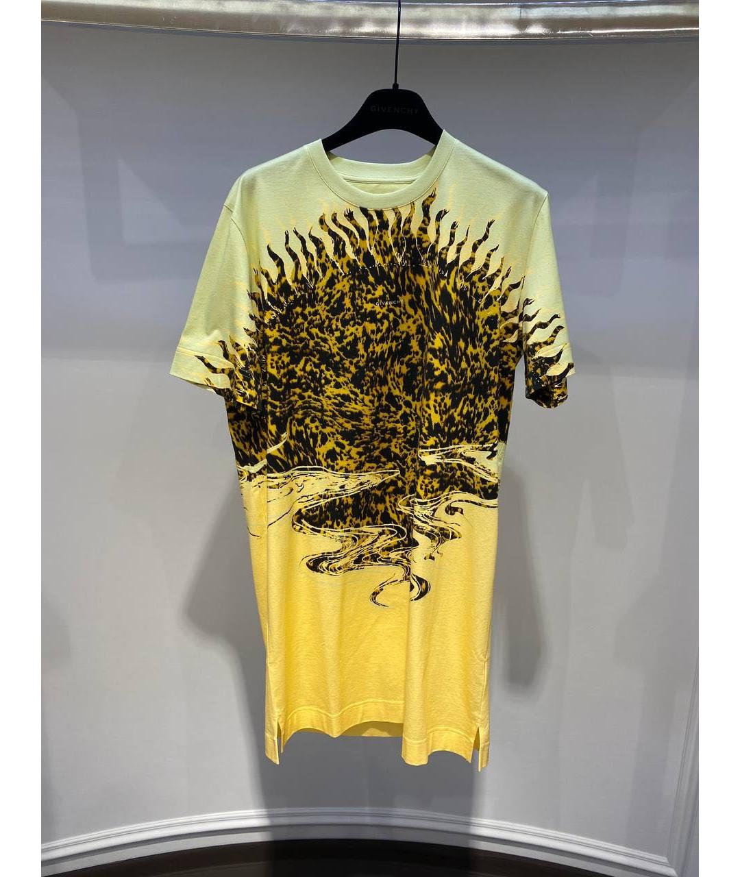 GIVENCHY Желтое хлопковое повседневное платье, фото 3