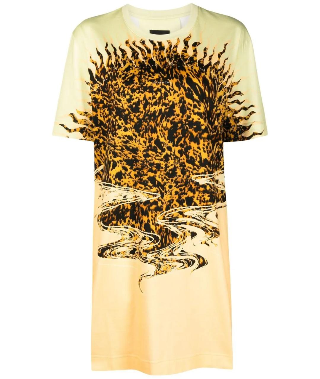 GIVENCHY Желтое хлопковое повседневное платье, фото 1