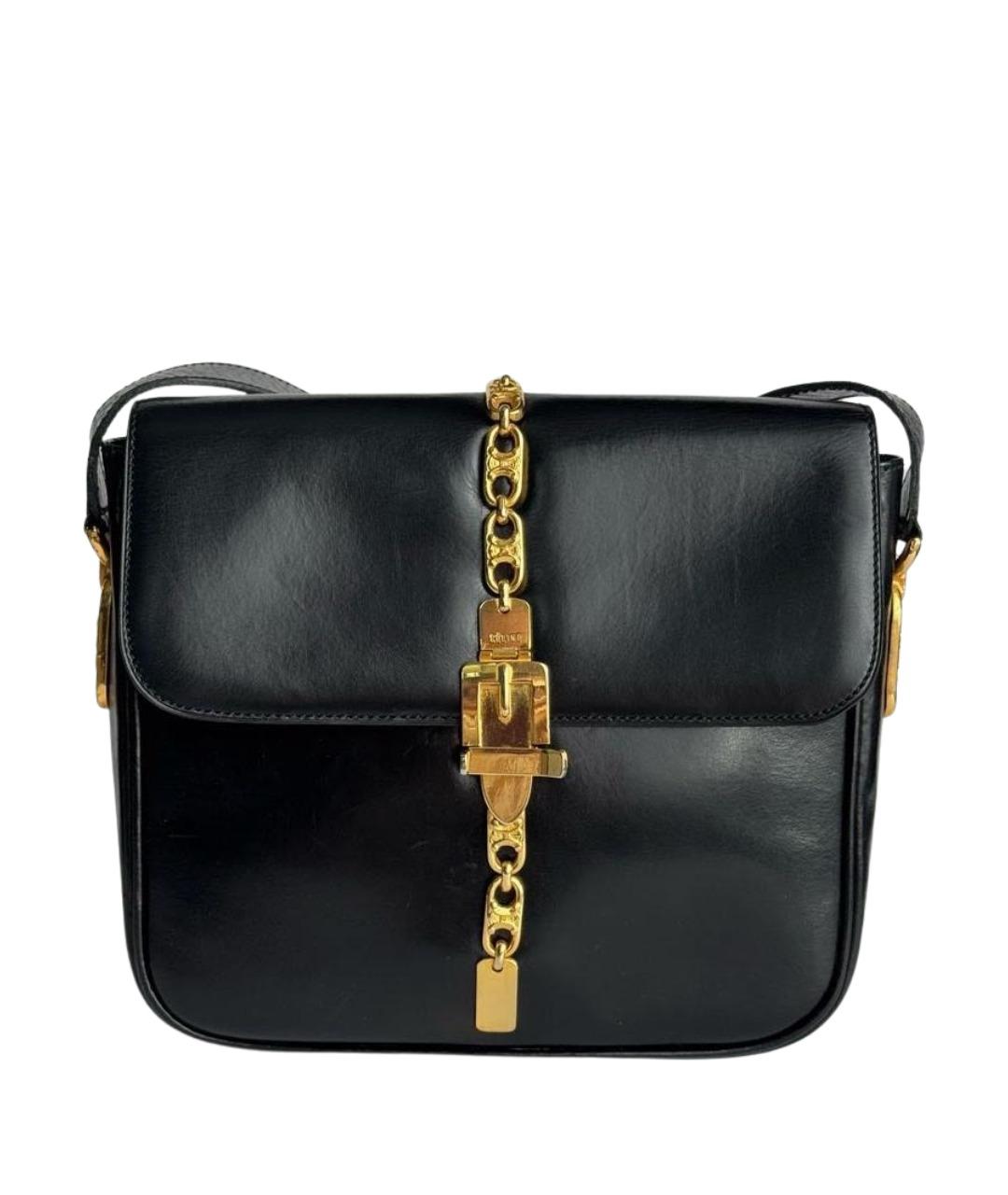 CELINE Черная кожаная сумка через плечо, фото 1