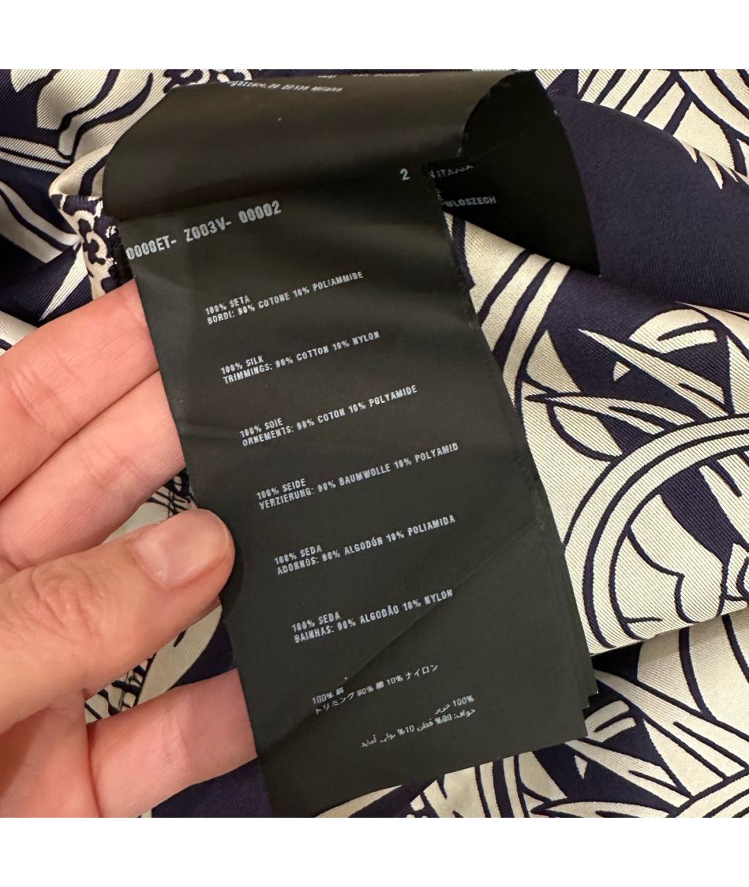 PRADA Синее шелковое коктейльное платье, фото 6