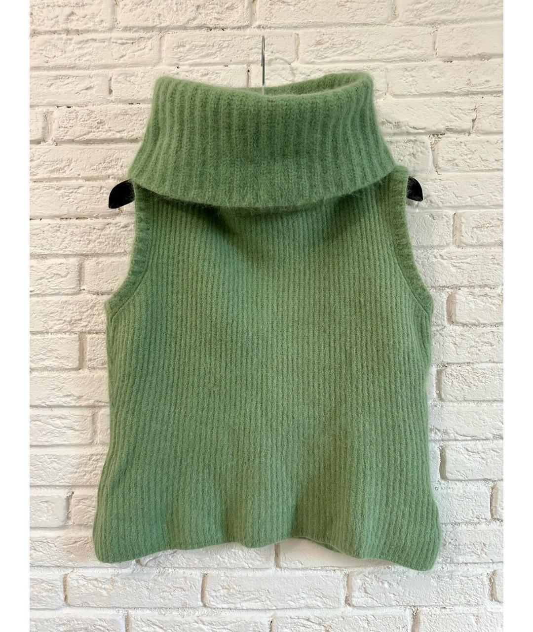 ERMANNO SCERVINO Зеленая шерстяная жилетка, фото 2