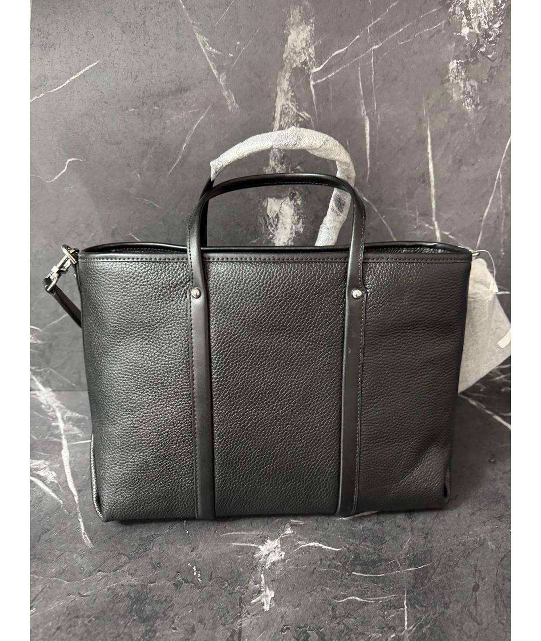 MICHAEL KORS Черная кожаная сумка с короткими ручками, фото 3