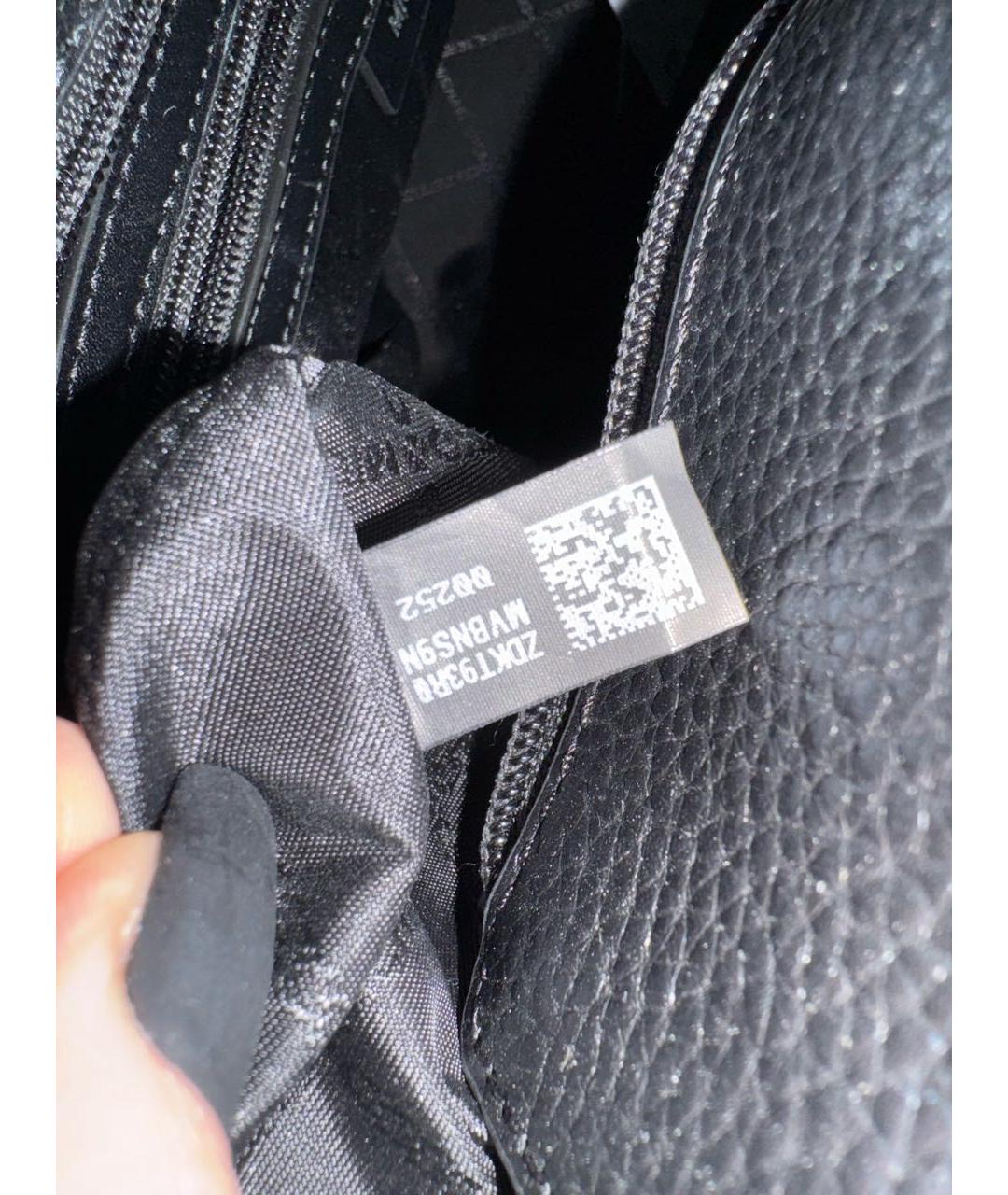 MICHAEL KORS Черная кожаная сумка с короткими ручками, фото 7