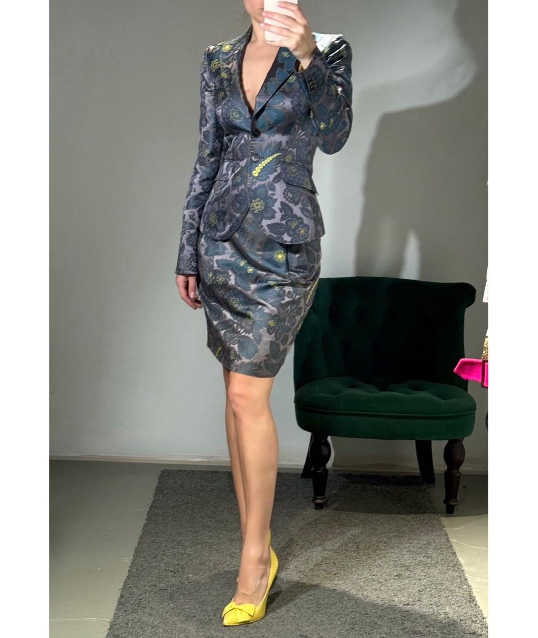 ETRO Мульти шелковый костюм с юбками, фото 5