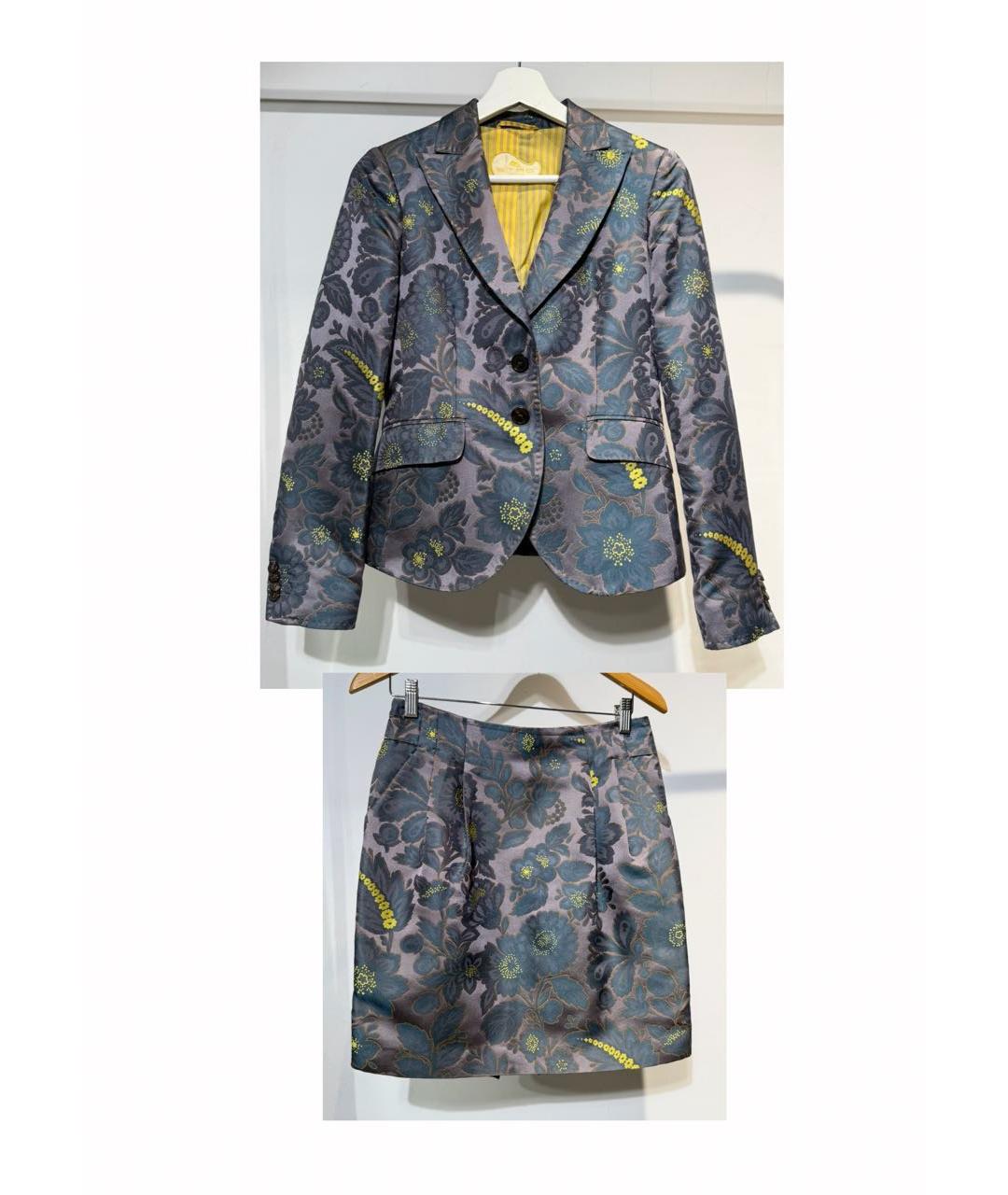 ETRO Мульти шелковый костюм с юбками, фото 8