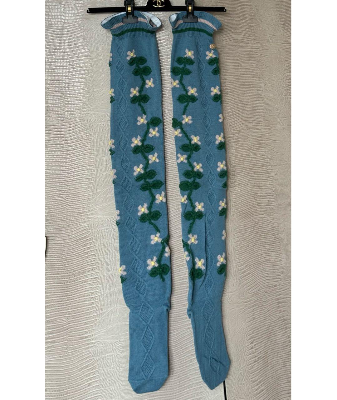 CHANEL Голубые носки, чулки и колготы, фото 8