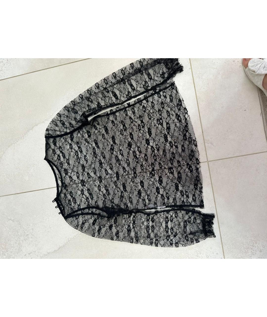 RED VALENTINO Черное сетчатое вечернее платье, фото 2