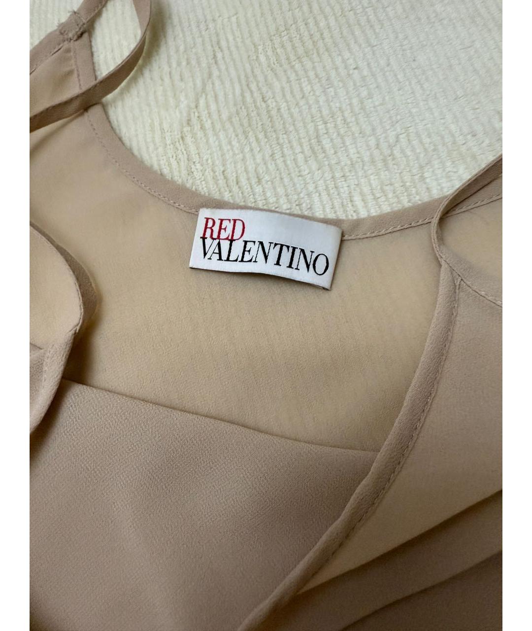 RED VALENTINO Черное сетчатое вечернее платье, фото 8