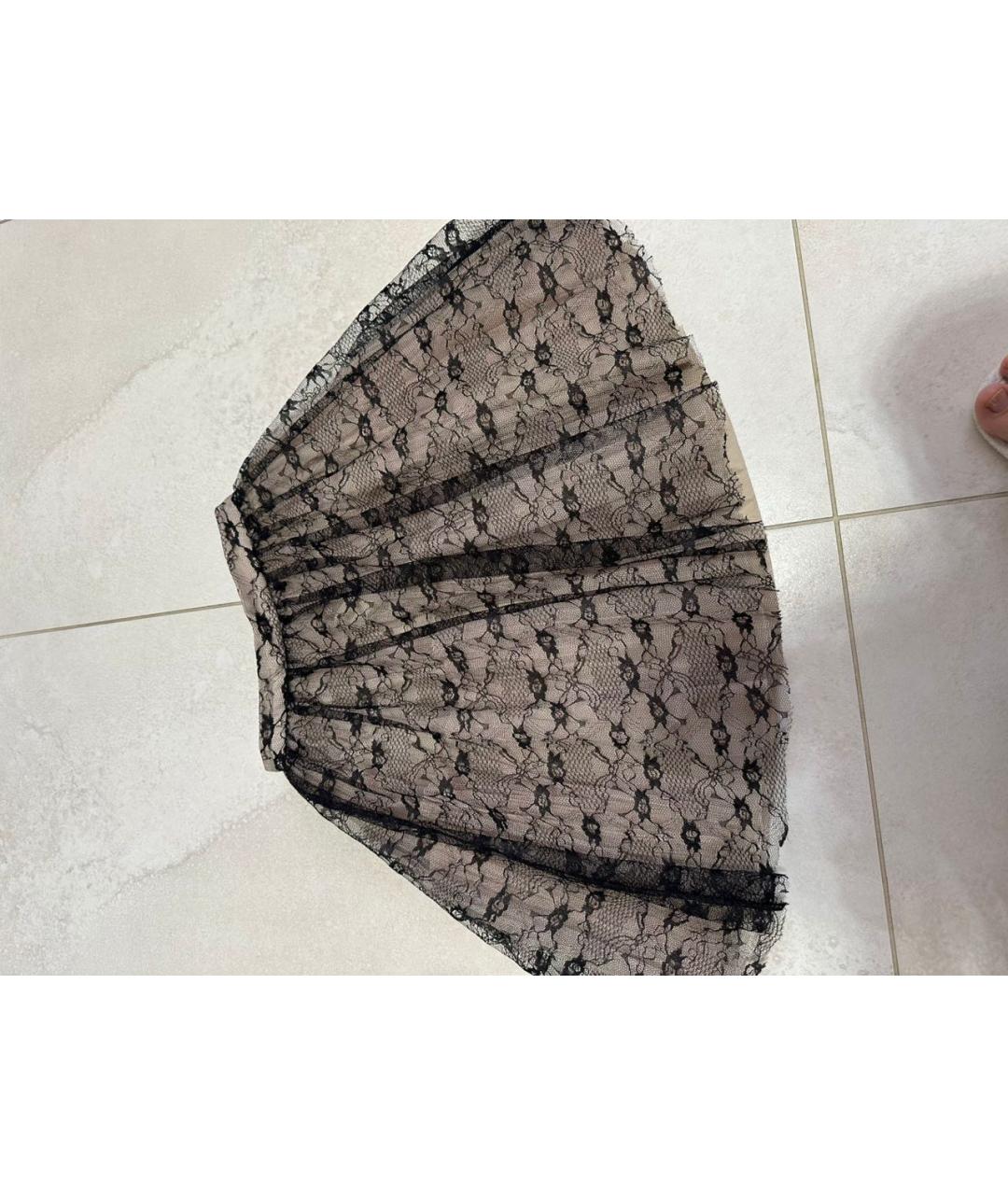 RED VALENTINO Черное сетчатое вечернее платье, фото 4