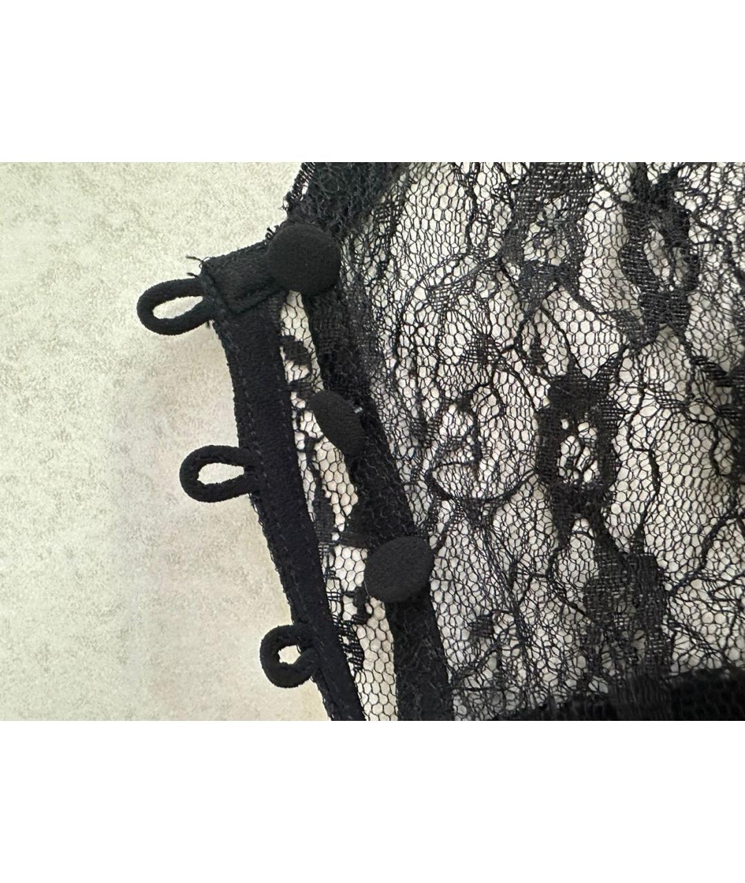 RED VALENTINO Черное сетчатое вечернее платье, фото 6