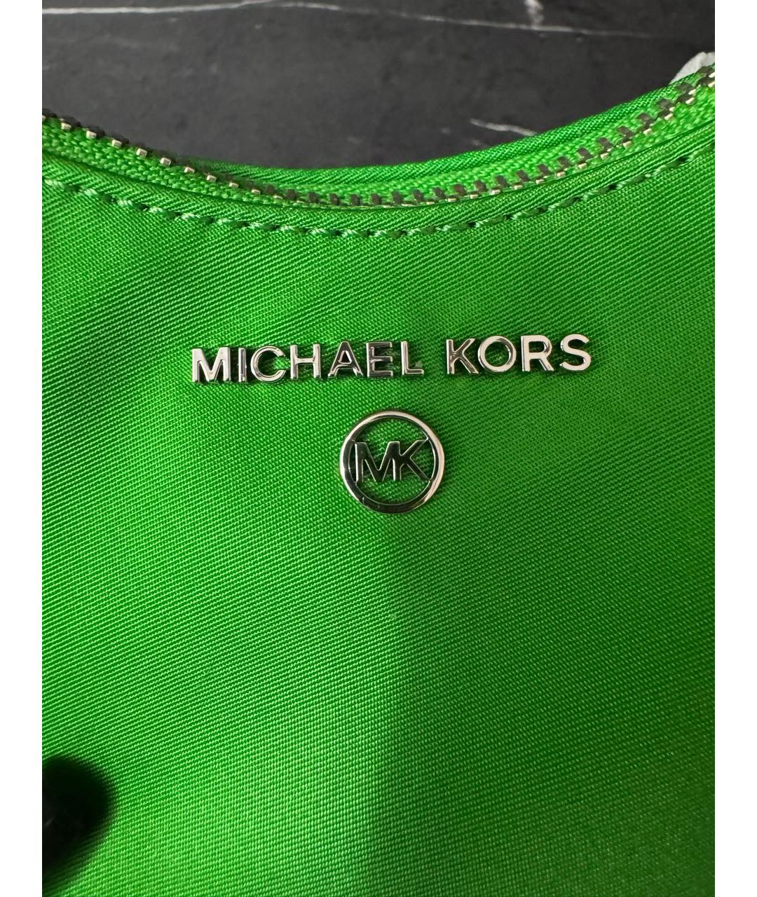MICHAEL KORS Салатовая синтетическая сумка через плечо, фото 8