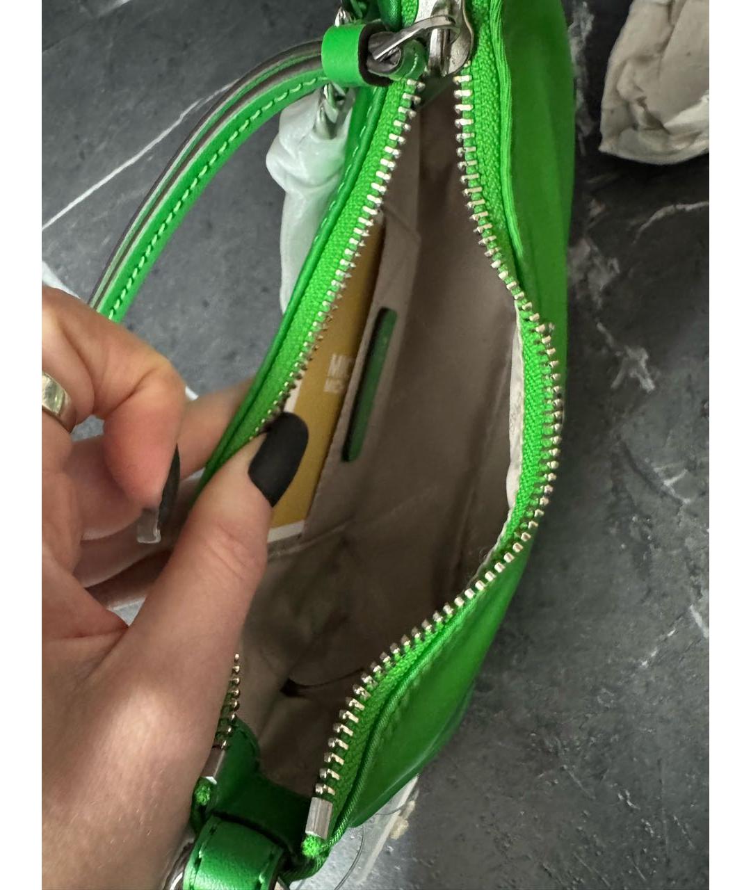MICHAEL KORS Салатовая синтетическая сумка через плечо, фото 4