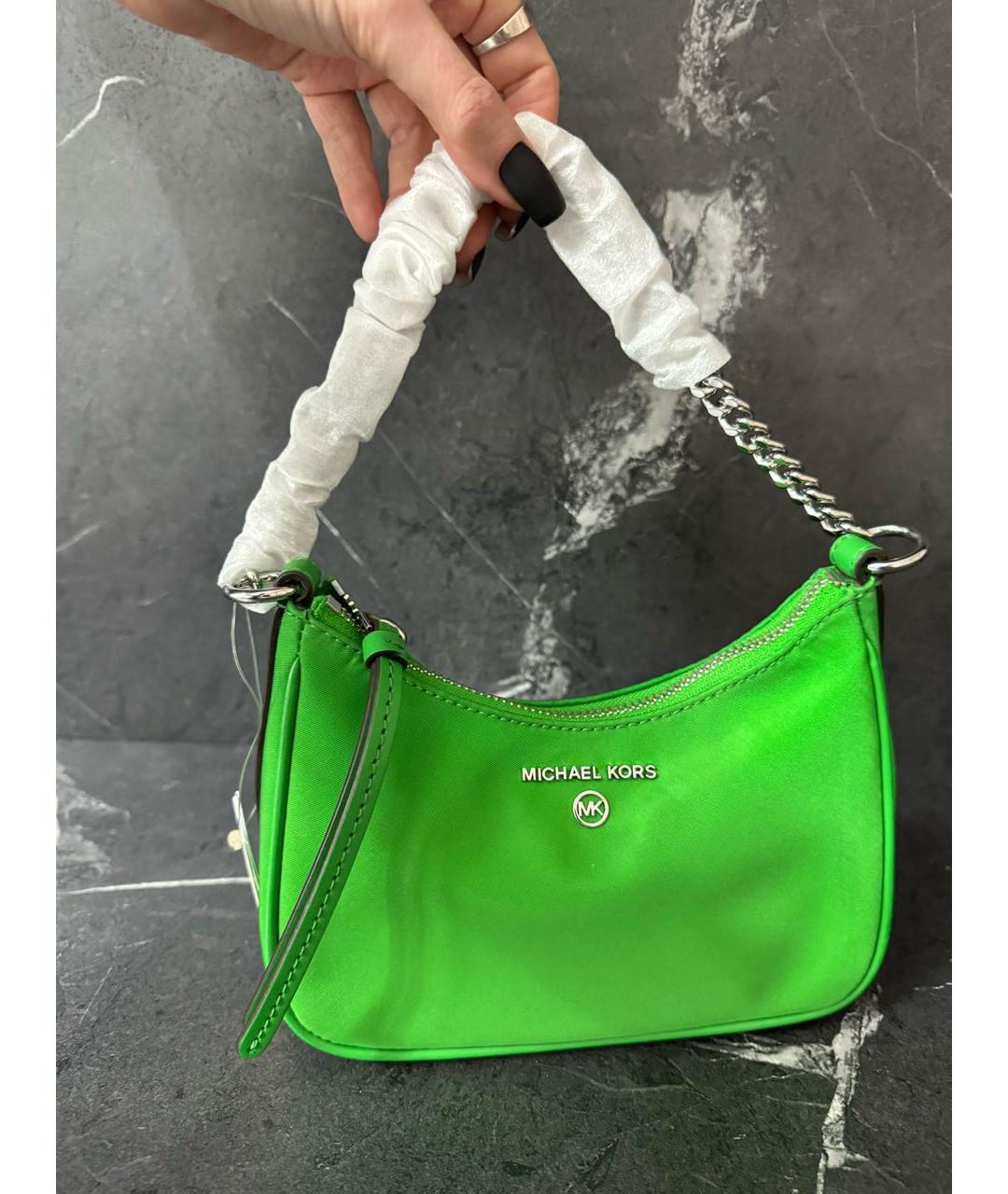 MICHAEL KORS Салатовая синтетическая сумка через плечо, фото 9