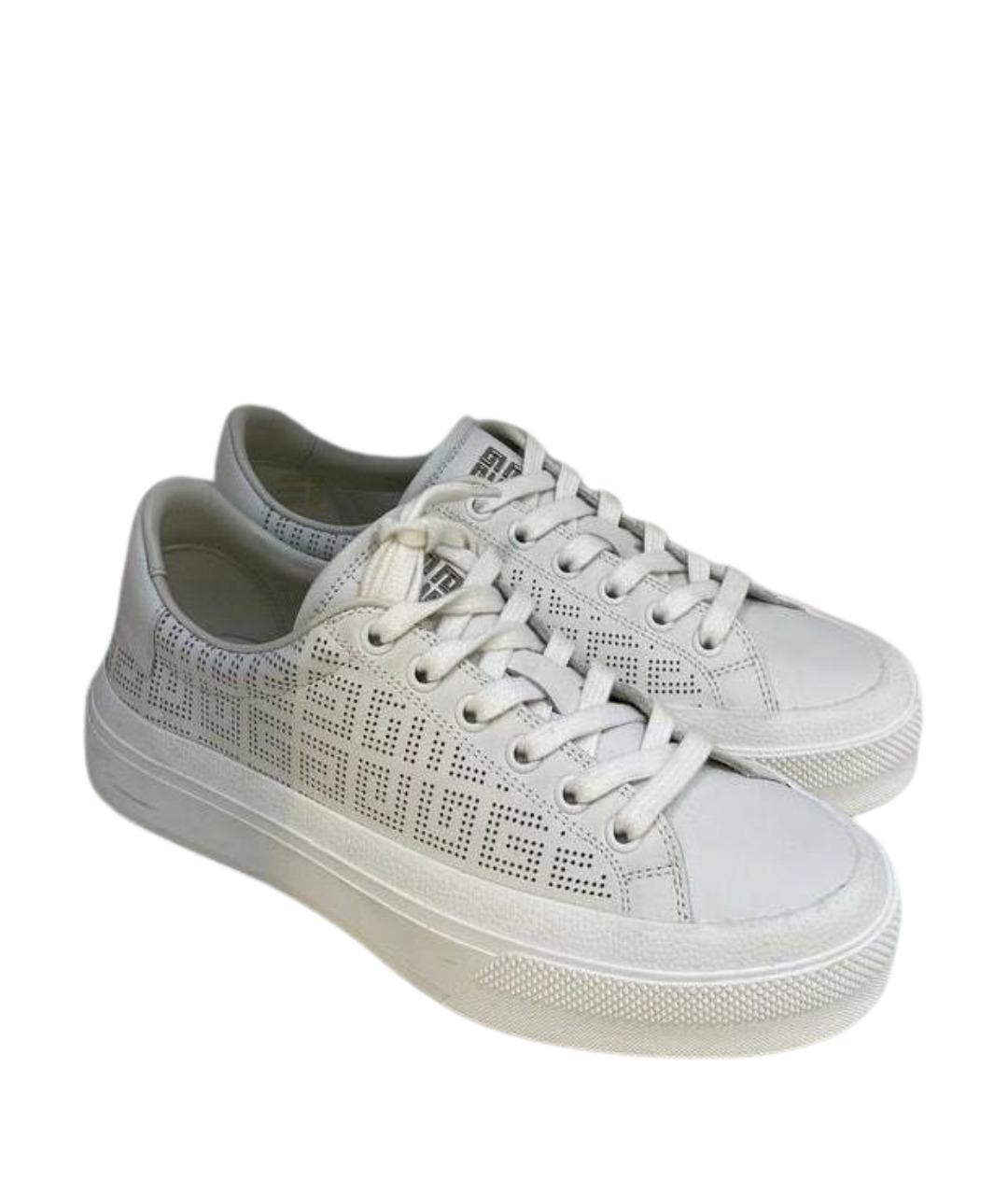 GIVENCHY Белые кожаные кеды, фото 1