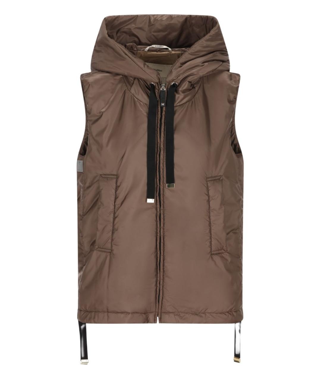 MAX MARA Коричневый полиамидовый жилет, фото 1