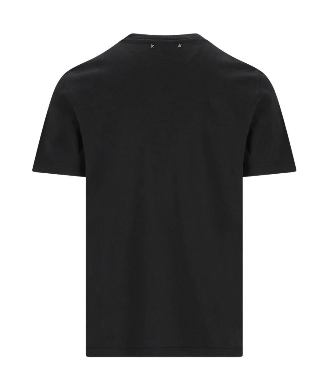 GOLDEN GOOSE DELUXE BRAND Черная хлопковая футболка, фото 3