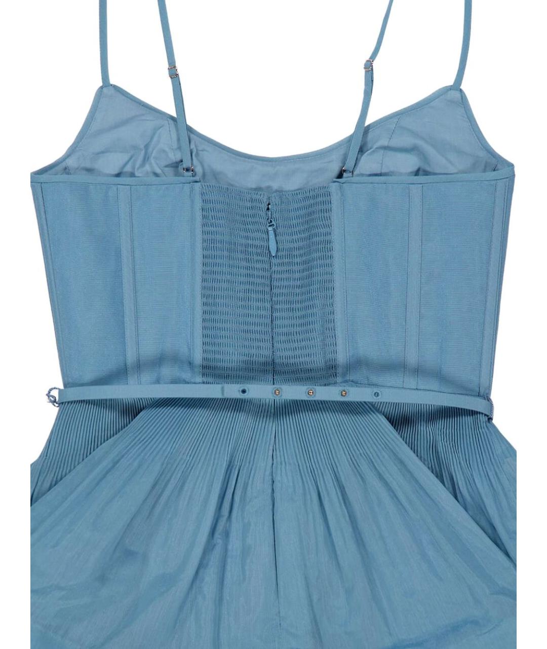 ZIMMERMANN Голубое полиэстеровое вечернее платье, фото 4