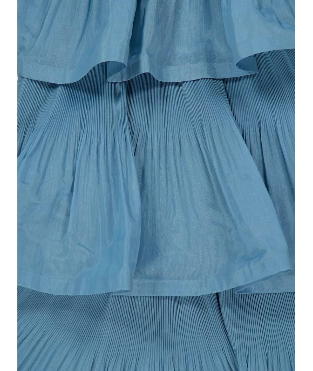 ZIMMERMANN Голубое полиэстеровое вечернее платье, фото 5