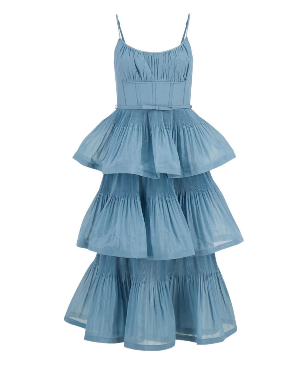 ZIMMERMANN Голубое полиэстеровое вечернее платье, фото 1