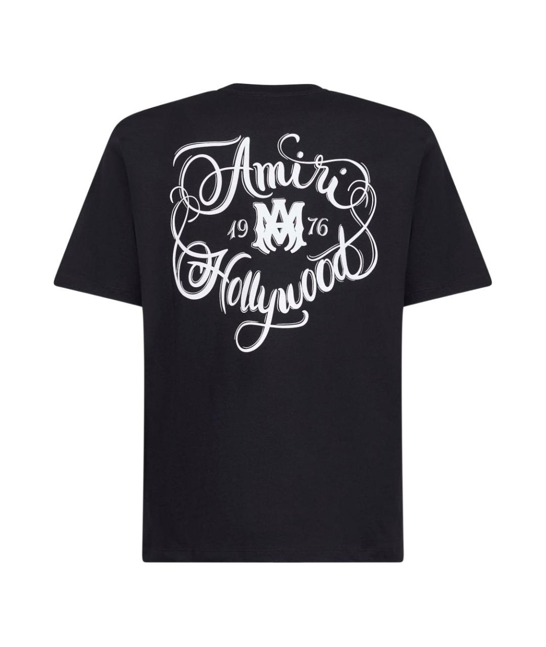 AMIRI Черная хлопковая футболка, фото 2