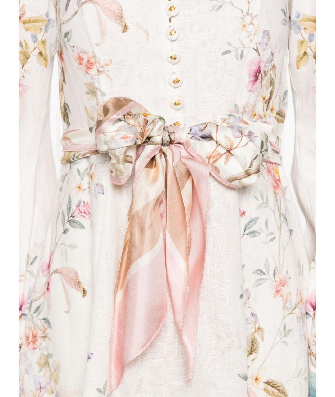 ZIMMERMANN Мульти льняное повседневное платье, фото 4