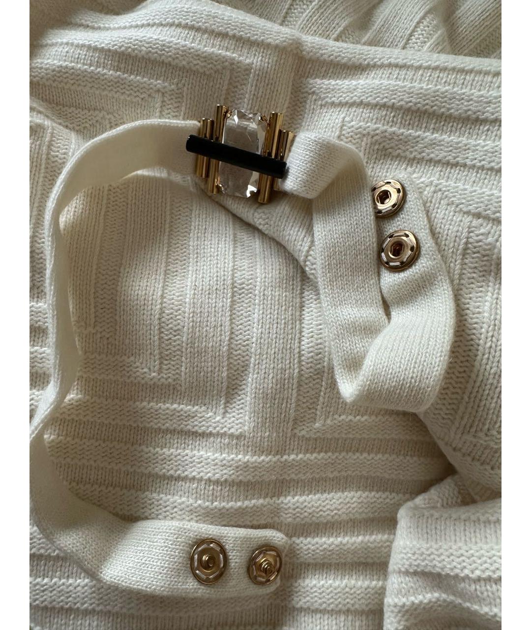 CAVALLI CLASS Белое шерстяное повседневное платье, фото 3