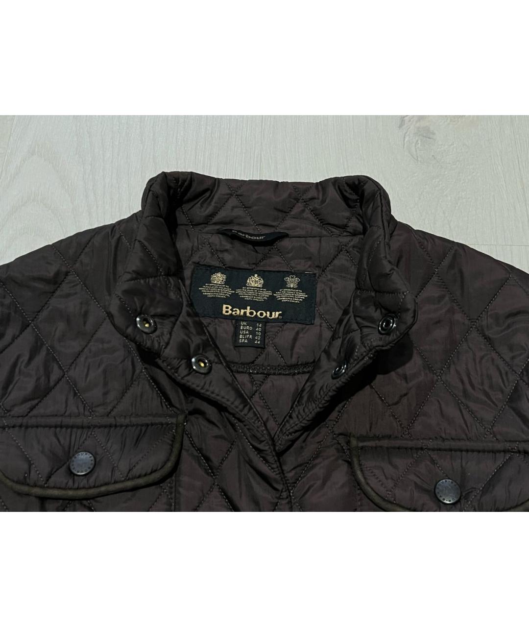 BARBOUR Коричневая полиэстеровая куртка, фото 5