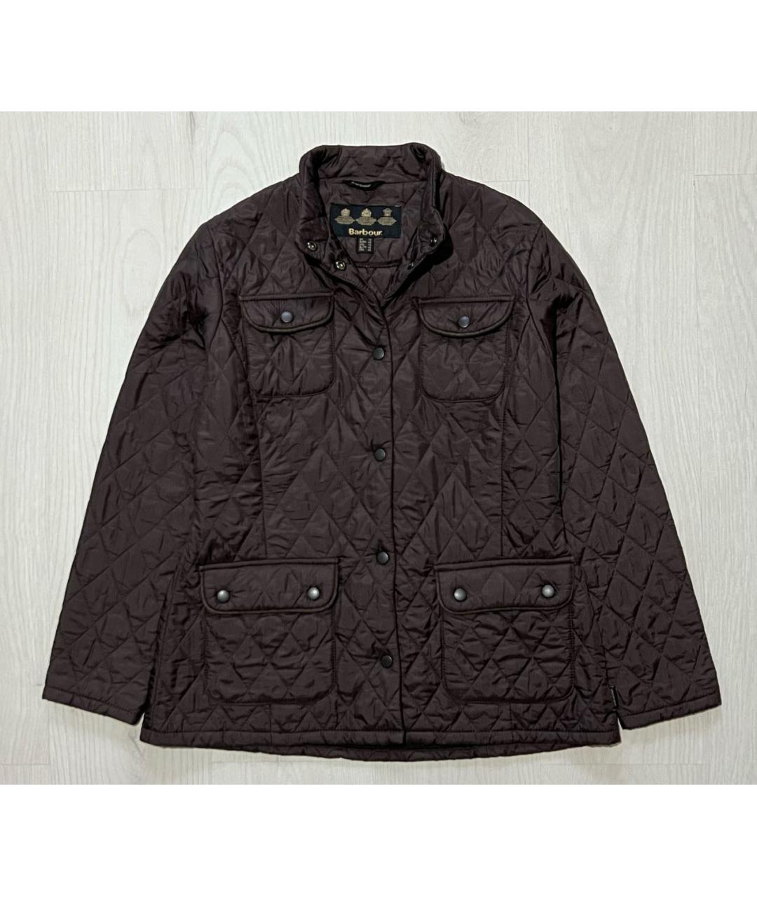 BARBOUR Коричневая полиэстеровая куртка, фото 4